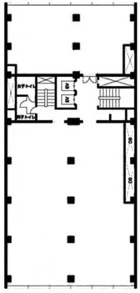 敷島プラザビルの基準階図面