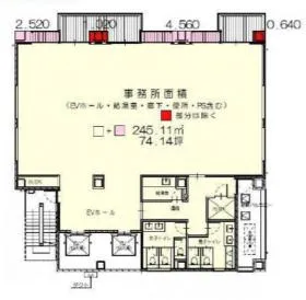 AND FIRST BLDビルの基準階図面