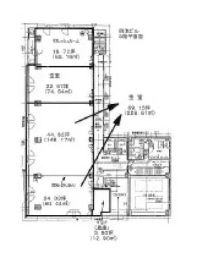 太陽生命御池ビルの基準階図面