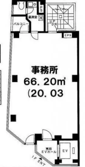 第1真和ビルの基準階図面
