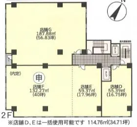 美浜区新築テナントビルの基準階図面