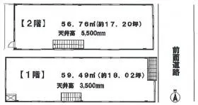 日本橋三丁目ビルの基準階図面