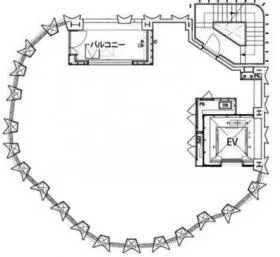 表参道Keyakiビルの基準階図面