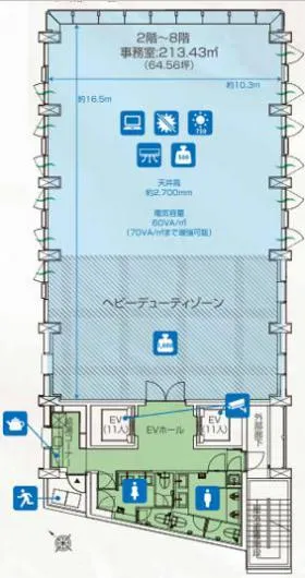VPO赤坂の基準階図面