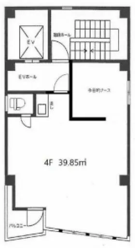片岡ビルの基準階図面