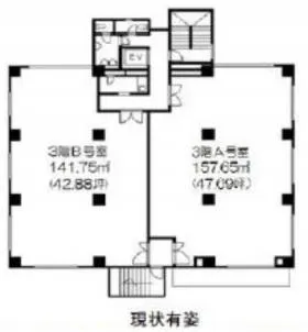 TKG第2泉町ビルの基準階図面