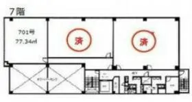 あいおい損保厚木ビルの基準階図面