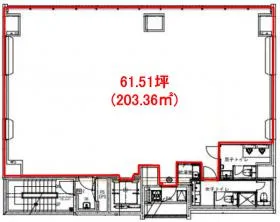 L.Biz八丁堀の基準階図面