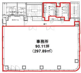 虎ノ門八束ビルの基準階図面
