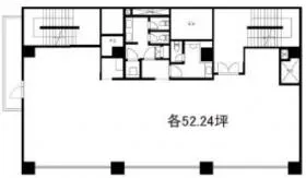 大原第一ビルの基準階図面