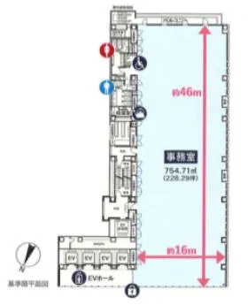 POLA青山ビルディングの基準階図面
