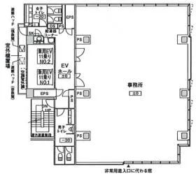 CYK神田岩本町の基準階図面