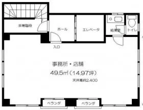 オカジマビルの基準階図面