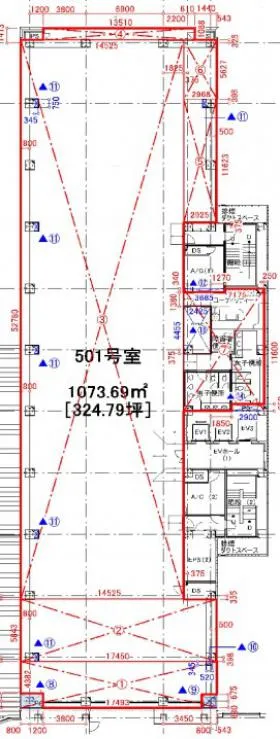 多摩センターペペリビルの基準階図面