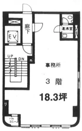 中井ビル東館の基準階図面