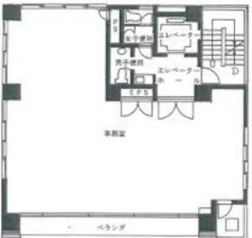 KI御苑前ビルの基準階図面