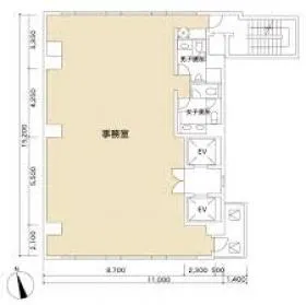 御成門小田急ビルの基準階図面