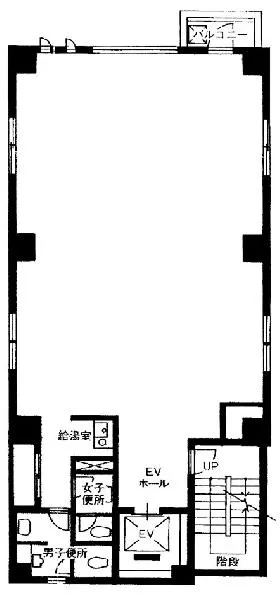 西新橋佐藤ビルの基準階図面