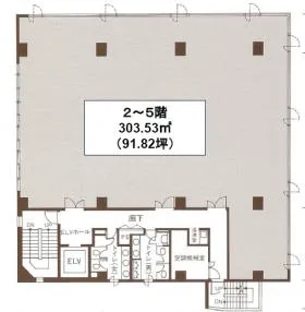 新川エフビルディングの基準階図面