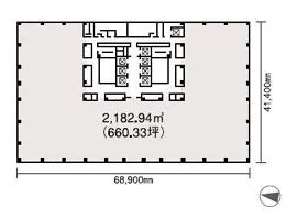リバーシティM-SQUAREビルの基準階図面