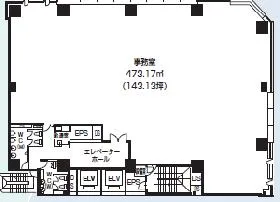 日本橋Dスクエアビルの基準階図面