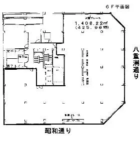 朝日ビルヂングの基準階図面