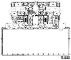 ぺんてるビルの基準階図面