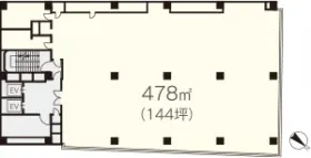 日土地人形町ビルの基準階図面