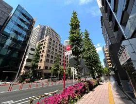 地上に出たら桜田通り沿いを直進する（虎ノ門方面）