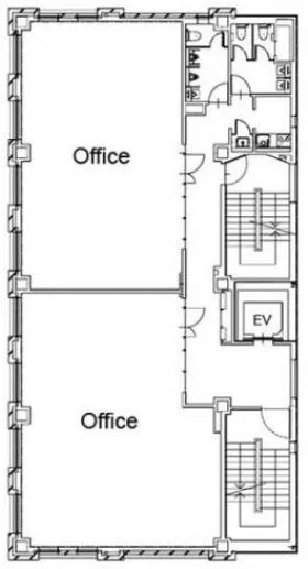 ＷＥＳＴ・ｂｕｉｌｄｉｎｇ(ウエストビルディング)の基準階図面