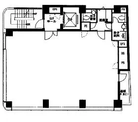 虎ノ門3丁目アネックスビルの基準階図面