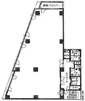 第2大石ビルの基準階図面