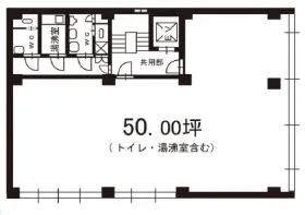 第2長谷川ビルの基準階図面