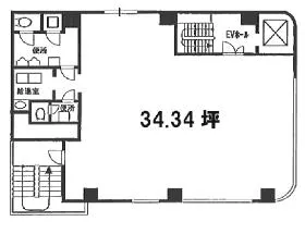 サン・キツカワビルの基準階図面