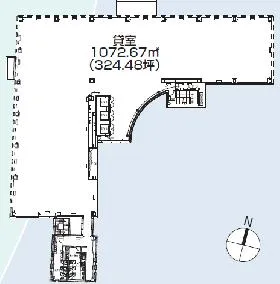 九段ファーストプレイスの基準階図面
