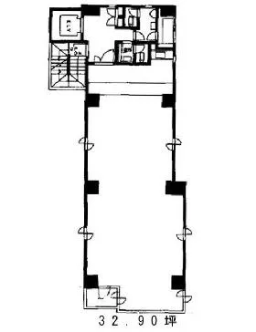 芝KSビルの基準階図面