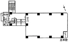 日本工築2号館ビルの基準階図面
