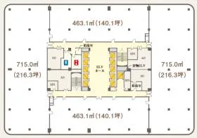 東京交通会館の基準階図面