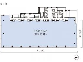 一番町東急ビルの基準階図面