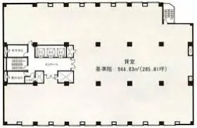 赤坂エイトワンビルの基準階図面
