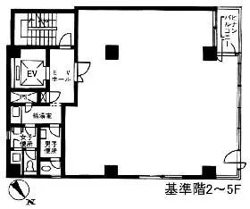 芝公園下山ビルの基準階図面