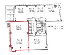 Ｏｎｅ　ｋｎｏｔ　ｔｒａｄｅｓ神戸ビル(ワンノットトレーズ神戸ビル)の基準階図面