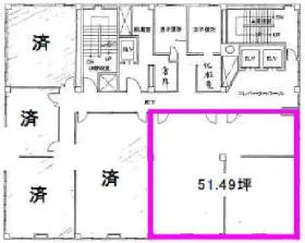 日本女子会館ビルの基準階図面