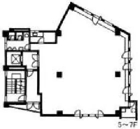 久保寺ビルの基準階図面