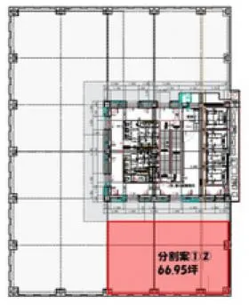 T-building HAKATA EASTビルの基準階図面