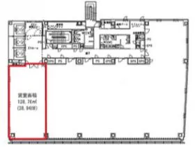 明治安田渡辺ビルの基準階図面