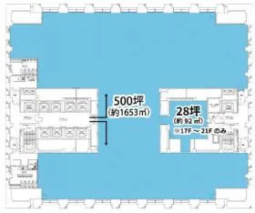 第一生命日比谷ファースト(旧DNタワー21)の基準階図面