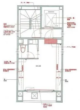 NAOSHI本社ビルの基準階図面
