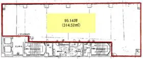 渋谷三丁目スクエアビルの基準階図面
