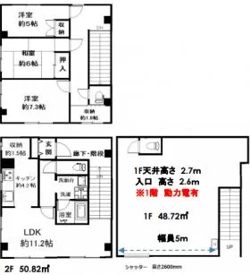 坂下3丁目ビルの基準階図面